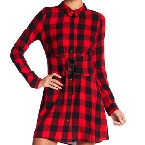 🔥FLASH SALE🔥Love Fire Women's Plaid Corset Dress